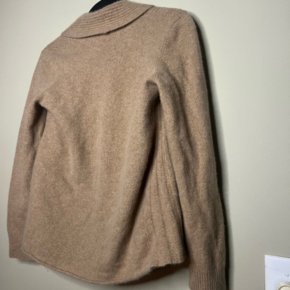Cashmere By Charter Club Pleated Open Cardigan Tan Large 100% 2 Ply Cashmere - Picture 11 of 12